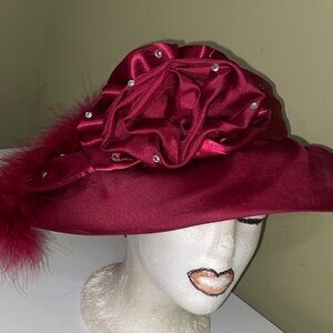 Beautiful Merlot Church Hat / Dress Hat